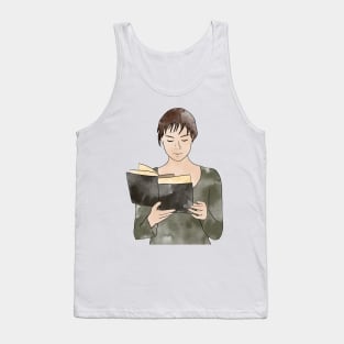 Elizabeth Bennett reading Tank Top